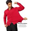 imageCOOFANDY Mens Stretch Dress Shirts Muscle Fit Wrinkle Free Long Sleeve Button Down Shirt Business Casual ShirtsRed