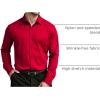 imageCOOFANDY Mens Stretch Dress Shirts Muscle Fit Wrinkle Free Long Sleeve Button Down Shirt Business Casual ShirtsRed