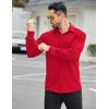 imageCOOFANDY Mens Stretch Dress Shirts Muscle Fit Wrinkle Free Long Sleeve Button Down Shirt Business Casual ShirtsRed