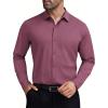imageCOOFANDY Mens Stretch Dress Shirts Muscle Fit Wrinkle Free Long Sleeve Button Down Shirt Business Casual ShirtsPurple
