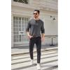 imageCOOFANDY Men Long Sleeve Henley Shirs Casual Basic T Shirts Soild Button Tees with PocketsDark Grey