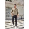 imageCOOFANDY Men Long Sleeve Henley Shirs Casual Basic T Shirts Soild Button Tees with PocketsKhaki
