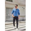 imageCOOFANDY Men Long Sleeve Henley Shirs Casual Basic T Shirts Soild Button Tees with PocketsLight Blue
