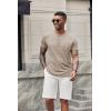 imageCOOFANDY Mens Casual Henley Shirts Short Sleeve Pocket TShirts Lightweight Button Henley Pullover Basic TeesDark Khaki