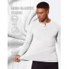 imageCOOFANDY Mens Muscle Slim Fit TShirt Long Sleeve Henley Shirts Casual Gym Workout Athletic Tee ShirtsWhite