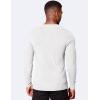 imageCOOFANDY Mens Muscle Slim Fit TShirt Long Sleeve Henley Shirts Casual Gym Workout Athletic Tee ShirtsWhite