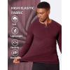 imageCOOFANDY Mens Muscle Slim Fit TShirt Long Sleeve Henley Shirts Casual Gym Workout Athletic Tee ShirtsWine Red
