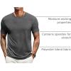 imageCOOFANDY Mens T Shirts Short Sleeve Soft Crew Neck Lightweight Tee Shirts Casual Summer Basic TopsAdark Grey