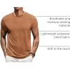 imageCOOFANDY Mens T Shirts Short Sleeve Soft Crew Neck Lightweight Tee Shirts Casual Summer Basic TopsCaramel