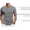 imageCOOFANDY Mens T Shirts Short Sleeve Soft Crew Neck Lightweight Tee Shirts Casual Summer Basic TopsGrey