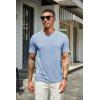 imageCOOFANDY Mens T Shirts Short Sleeve Soft Crew Neck Lightweight Tee Shirts Casual Summer Basic TopsLight Blue