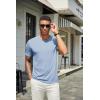 imageCOOFANDY Mens T Shirts Short Sleeve Soft Crew Neck Lightweight Tee Shirts Casual Summer Basic TopsLight Blue
