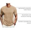 imageCOOFANDY Mens T Shirts Short Sleeve Soft Crew Neck Lightweight Tee Shirts Casual Summer Basic TopsLight Khaki