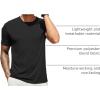 imageCOOFANDY Mens T Shirts Short Sleeve Soft Crew Neck Lightweight Tee Shirts Casual Summer Basic TopsW BlackBlack 2 Pack