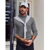 imageCOOFANDY Mens Turtleneck T Shirt Long Sleeve Pullover Sweater Slim Fit Lightweight Thermal Undershirt TopsDark Grey