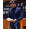 imageCOOFANDY Mens Turtleneck T Shirt Long Sleeve Pullover Sweater Slim Fit Lightweight Thermal Undershirt TopsNavy Blue