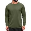 imageCOOFANDY Long Sleeve Shirts for Men Moisture Wicking Activewear TShirts Workout Running ShirtsArmy Green