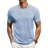 imageCOOFANDY Mens T Shirts Short Sleeve Soft Crew Neck Lightweight Tee Shirts Casual Summer Basic TopsLight Blue