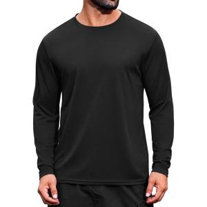 imageCOOFANDY Long Sleeve Shirts for Men Moisture Wicking Activewear TShirts Workout Running ShirtsBlack
