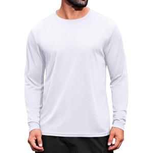 imageCOOFANDY Long Sleeve Shirts for Men Moisture Wicking Activewear TShirts Workout Running ShirtsWhite