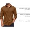 imageCOOFANDY Mens Casual Button Down Shirt Long Sleeve Wrinkle Free Shirts Stretch Dress ShirtBrown