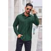 imageCOOFANDY Mens Casual Button Down Shirt Long Sleeve Wrinkle Free Shirts Stretch Dress ShirtGreen