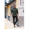 imageCOOFANDY Mens Casual Button Down Shirts Long Sleeve Untucked Shirts for Men Stretch Dress ShirtOlive Green