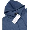 imageCOOFANDY Mens Hooded Sweatshirt Casual Long Sleeve Drawstring Waffle Knit Pullover HoodiesBlue Gery