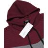 imageCOOFANDY Mens Hooded Sweatshirt Casual Long Sleeve Drawstring Waffle Knit Pullover HoodiesRedBlack P13