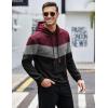 imageCOOFANDY Mens Hooded Sweatshirt Casual Long Sleeve Drawstring Waffle Knit Pullover HoodiesRedBlack P13