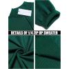 imageCOOFANDY Mens Quarter Zip Up Sweaters Slim Fit Lightweight Mock Neck Pullover Casual Polo SweatersAdark Green