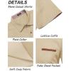 imageCOOFANDY Mens Cotton Casual Short Sleeve Button Down Shirt Plaid Collar Denim Work ShirtsA  Khaki No Pocket
