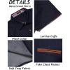 imageCOOFANDY Mens Cotton Casual Short Sleeve Button Down Shirt Plaid Collar Denim Work ShirtsA  Navy Blue  No Pocket