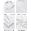 imageCOOFANDY Mens Cuban Guayabera Shirt Long Sleeve Casual Button Down Shirts Beach Linen Shirt White