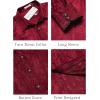 imageCOOFANDY Mens Floral Winje Red Printed Long Sleeve Dress Shirts Prom Wedding Party Button Down Shirts