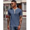 imageCOOFANDY Mens Henley Shirts Short Sleeve Casual Button TShirts Basic Tee Shirts Summer Vintage T Shirts with Pocket01 Navy Blue