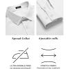 imageCOOFANDY Mens Slim Fit Business Dress Shirts Wrinkle Free Long Sleeve Button Up Shirts Solid Formal Dress Shirt