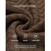 imageCOOFANDY Men Quarter Button Sweater Pullover Cable Knit Henley Mock Neck SweaterBrown