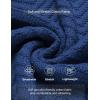 imageCOOFANDY Men Quarter Button Sweater Pullover Cable Knit Henley Mock Neck SweaterDeep Blue