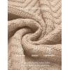 imageCOOFANDY Men Quarter Button Sweater Pullover Cable Knit Henley Mock Neck SweaterLight Khaki