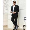 imageCOOFANDY Mens 2 Piece Suit Slim Fit Two Buttons Dress Suits Solid Jacket and Pants Set Tuxedo for Wedding Prom BusinessBlack