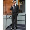 imageCOOFANDY Mens 2 Piece Suit Slim Fit Two Buttons Dress Suits Solid Jacket and Pants Set Tuxedo for Wedding Prom BusinessBlack