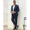 imageCOOFANDY Mens 2 Piece Suit Slim Fit Two Buttons Dress Suits Solid Jacket and Pants Set Tuxedo for Wedding Prom BusinessDark Blue