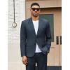 imageCOOFANDY Mens 2 Piece Suit Slim Fit Two Buttons Dress Suits Solid Jacket and Pants Set Tuxedo for Wedding Prom BusinessDark Blue