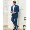 imageCOOFANDY Mens 2 Piece Suit Slim Fit Two Buttons Dress Suits Solid Jacket and Pants Set Tuxedo for Wedding Prom BusinessNavy Blue