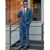 imageCOOFANDY Mens 2 Piece Suit Slim Fit Two Buttons Dress Suits Solid Jacket and Pants Set Tuxedo for Wedding Prom BusinessNavy Blue