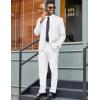imageCOOFANDY Mens 2 Piece Suit Slim Fit Two Buttons Dress Suits Solid Jacket and Pants Set Tuxedo for Wedding Prom BusinessWhite
