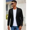 imageCOOFANDY Mens Casual Blazer Slim Fit Sport Coat Lightweight Two Button Suit JacketsBlack