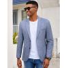 imageCOOFANDY Mens Casual Blazer Slim Fit Sport Coat Lightweight Two Button Suit JacketsBlue