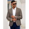 imageCOOFANDY Mens Casual Blazer Slim Fit Sport Coat Lightweight Two Button Suit JacketsBrown